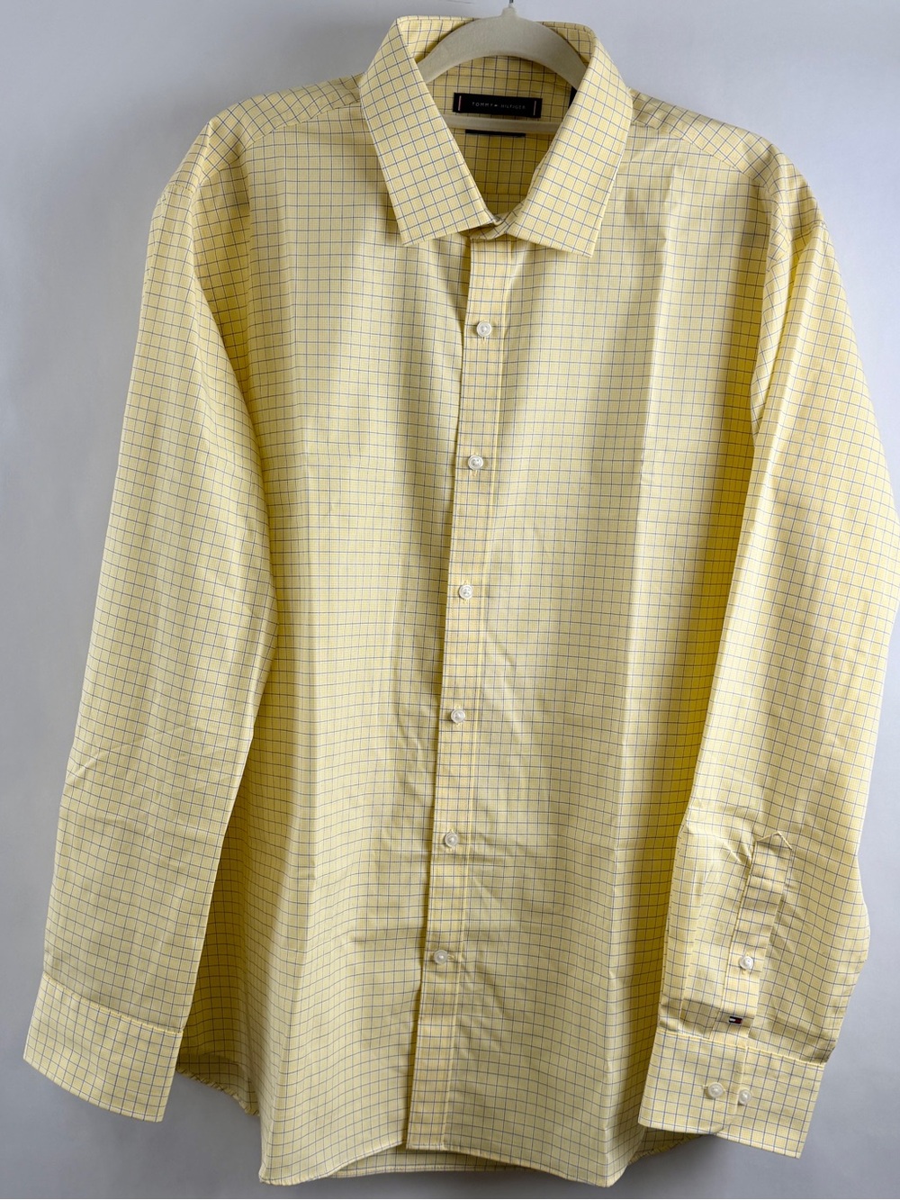 Tommy Hilfiger TH Flex Pinpoint Slim Fit Stretch Shirt Yellow Check
2XL